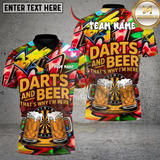 Maxcorners Darts And Beer Graffiti Personalized Name 3D Unisex Shirt