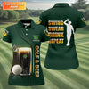 Maxcorners Swing Swear Drink Repeat Golf And Beer St Patrick's Day Green Women's Golf Tops, Ladies Golf Polos