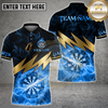 Maxcorners Darts Shirt Flaming Dartboard Lightning Strike Fire Design Multioptions Personalized Name, Team Name 3D Shirt (4 Colors)