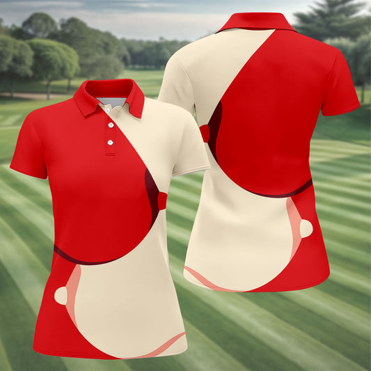 Maxcorners Funny Boobs Design Hawaiian Golf Shirt, Dirty Humor Women's Golf Shirt, Hawaiian Golf Shirt, Golf Polo For Women LM1507