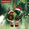 Maxcorners Personalized Trend 67 Duck Christmas Ornament, Custom Name Six Seven Reindeer 6 and Duck Design, Funny Meme Holiday Tree Decoration