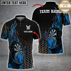 Maxcorners Darts Firestorm Multicolor Customized Name, Team Name 3D Shirts
