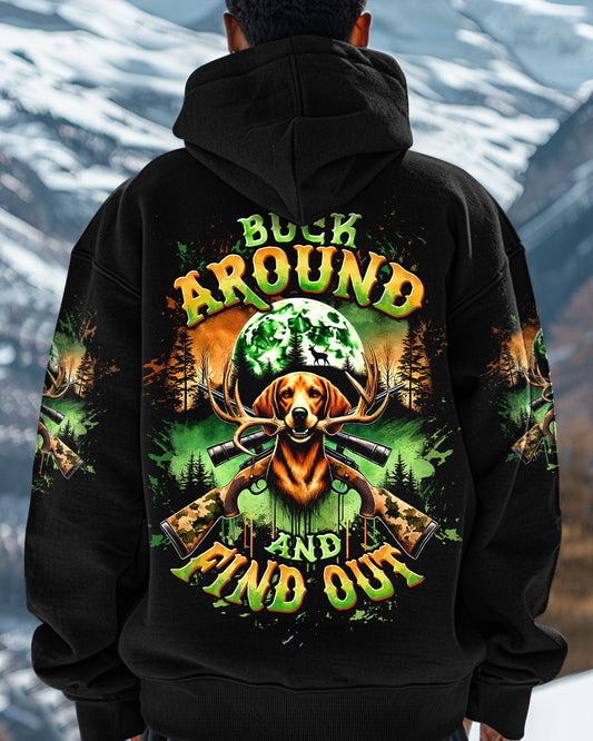 Maxcorners Buck Around And Find Out Deer Hunting Foxhound Dog All Over Print LM1601