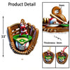 Maxcorners Custom Name Baseball Santa Ornament, Baseball Lover Christmas Gift 2D Flat LM2111