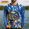 Maxcorners Catch The Wave Hook The Tuna SPF Shirts, Fishing Shirts For Men, Fisherman Gift