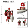 Maxcorners Custom Name Bowling Santa Ornament, Bowling Lover Christmas Gift 2D Flat LM2111