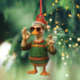Maxcorners Personalized Funny Cool Duck Acrylic Christmas Ornament – Custom Name Xmas Decor, Unique Holiday Ornament for Hunter or Friend

 LM0411