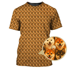 Maxcorners Shiba Inu Golf Shirt, Pattern Golf Shirt For Golfer, Dog Golf Shirt For Men