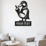 Maxcorners Personalized Funny Duck Metal Sign WITH LED/WITHOUT LED – Humorous Hunting Lodge Wall Decor, Gift for Hunters LM0110