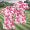 Maxcorners Funny Pink Frosted Cookie Adult Golf Shirt, Women’s Golf Tops, Golf Polo For Women LM1507