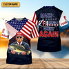 Maxcorners Make Fishing Great Again Patriotic Fishing Shirt, American Flag Fishing Shirt, SPF Long Sleeve Shirts Womens