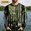 Maxcorners American Hooker Patriotic Fishing Shirt, Camo Fishing Shirt, SPF Shirt For Men, Gift For Fisherman