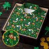 Maxcorners St Patrick's Day Leprechaun Golf Pose Irish Flags Shamrock Golf Shirt, Golf Tops For Men, Golf Shirts For Men