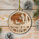 Maxcorners Personalized Bow Hunter Ornament 2025 – Custom Name Gift for Deer Hunters LM0411
