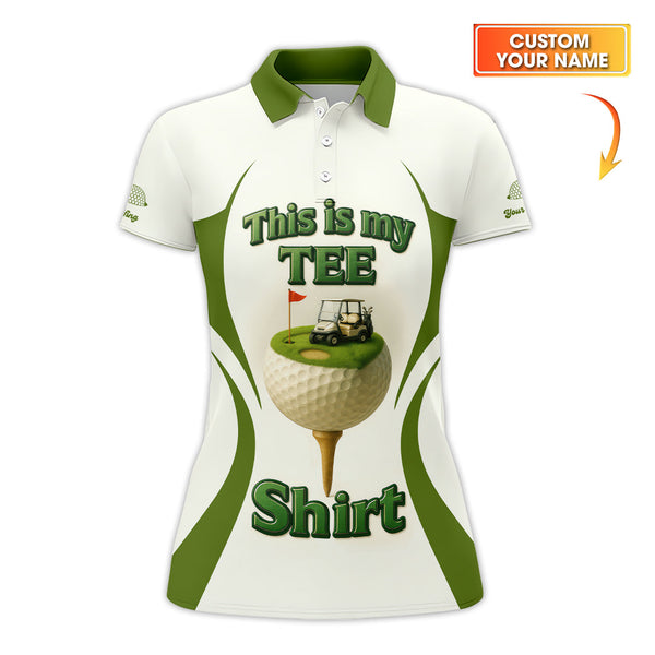 Maxcorners Personalized Name Funny Golf Shirt, This Is My Tee Shirt, Men’s Golf Shirts, Golf Gift For Golfers