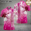 Maxcorners Pickleball Polo Paint Splatter Team Style Multiple Options Personalized Name, Team Name 3D Shirt