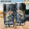 Maxcorners Fishing Tumbler Gray Smoke Scale Texture Design Personalized Name Tumbler (13 Species)