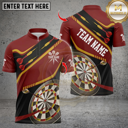 Maxcorners Cool Colorful Dart Design Multicolor Customized Name, Team Name 3D Shirt