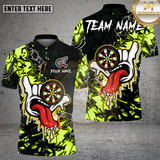 Maxcorners Dartboard Graffiti Hand Tongue Street Art Multioptions Personalized Name, Team Name Unisex 3D Shirt (4 Colors)