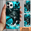 Maxcorners Bowling Fire Wolf Strike Ball Multicolor Personalized Name 3D Phone Case