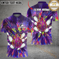 Maxcorners Ball And Pins Magic Art Bowling Jersey Multicolor Options Personalized Name, Team Name 3D Shirt