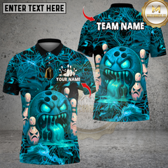 Maxcorners Angry Zombies Bowling Ball Multicolor Customized Name, Team Name 3D Shirts