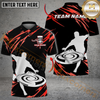 Maxcorners Disc Golf Power Throw Polo Personalized Name, Team Name 3D Shirt (4 Colors)