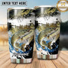 Maxcorners Fishing Tumbler Woodland Lake Reflection Design Personalized Name Tumbler (13 Species)