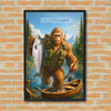 Maxcorners Rainbow Trout Fishing Bigfoot Mountain Stream Style Personalized Name 3D Poster