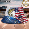 Maxcorners Fishing Vibrant Camo Fishing Adventure with Dynamic Splash Personalized Name 3D Bucket Hat (13 Fish Species)