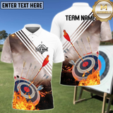 Maxcorners Archery Retro Flaming Personalized Name 3D Shirt