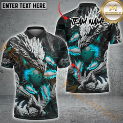 Maxcorners Dragon's Inferno Bowling Jersey Multicolor Option Personalized Name, Team Name 3D Polo Shirt