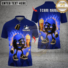Maxcorners Bowling Funny Ball Beer Party Multioptions Personalized Name, Team Name Unisex 3D Shirts