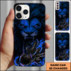 Maxcorners Bowling Fierce Lion Fire Pins Multicolor Personalized Name 3D Phone Case
