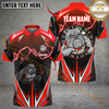 Maxcorners Darts Power Bulldog Multicolor Customized Name, Team Name 3D Shirts