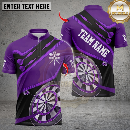 Maxcorners Cool Colorful Dart Design Multicolor Customized Name, Team Name 3D Shirt