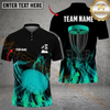 Maxcorners Disc Golf Power Polo Personalized Name, Team Name 3D Shirt (4 Colors)