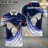 Maxcorners Golf Caro Wind Xmas Multicolor Option Customized Name, Team Name 3D Polo Shirt