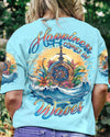 Maxcorners Happiness Comes In Waves Compass All Over Print LM2101
