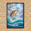 Maxcorners Redfish Fishing Ocean Break Sky Style Personalized Name 3D Poster