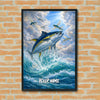 Maxcorners Yellowfin Tuna Fishing Deep Ocean Sky Style Personalized Name 3D Poster