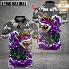 Maxcorners Bowling Shark Pirate Multicolor Customized Name, Team Name 3D Shirts