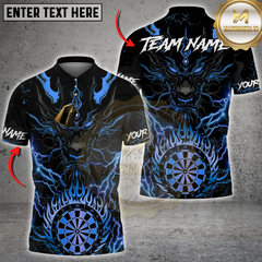 Maxcorners Golden Dragon Darts Multicolor Customized Name, Team Name 3D Shirts