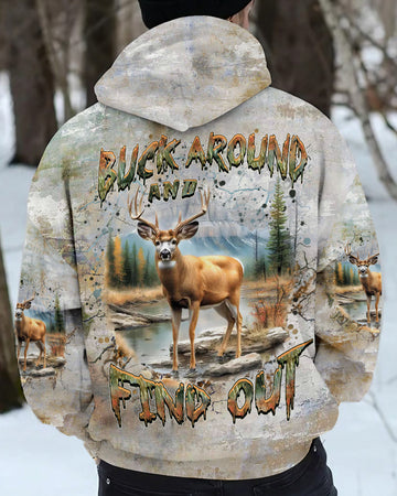 Maxcorners Buck Around And Find Out Hunting Deer All Over Print LM1601