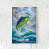 Maxcorners Mahi-Mahi Fishing Dynamic Wave Sky Style Personalized Name 3D Poster