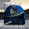 Maxcorners Billiard Ball 8 Hooded Skull Personalized Name 3D Cap (6 Colors)