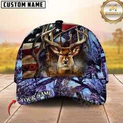 Maxcorners Rustic Buck Hunter Personalized Hat 3D Printed Multicolor
