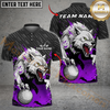 Maxcorners Golf Fierce Wolf Design Personalized Name, Team Name 3D Shirt (4 Colors)