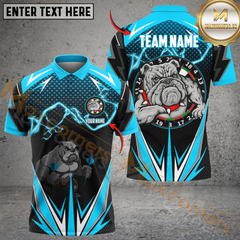 Maxcorners Darts Power Bulldog Multicolor Customized Name, Team Name 3D Shirts