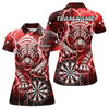 Maxcorners Personalized Thunder Lightning Tiger Dart Shirts For Men Custom 3D Dart League Team Jersey|Red LM064